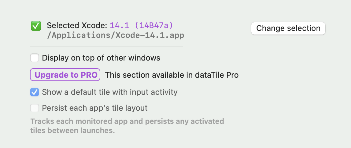 Some features disabled because only available to pro users